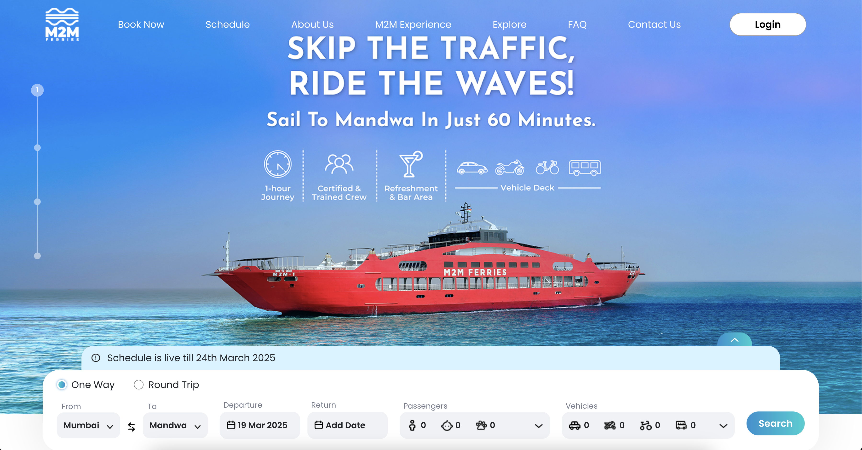 Website Development - M2M Ferries
